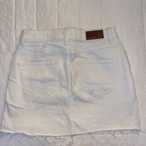 Hollister white high waisted denim skirt